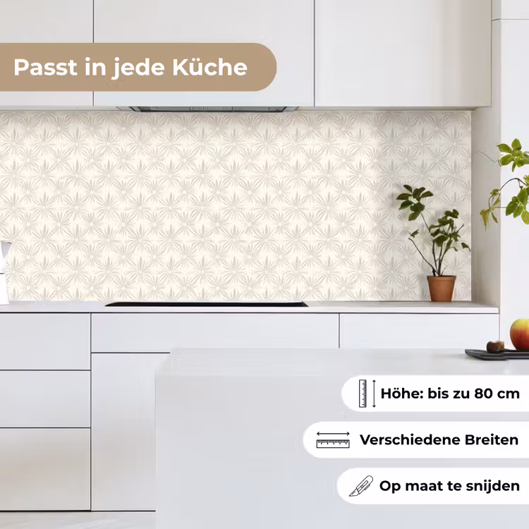 Patroon - Bloemen - Beige keuken achterwand 2 middel 871 -sfeer4_DE