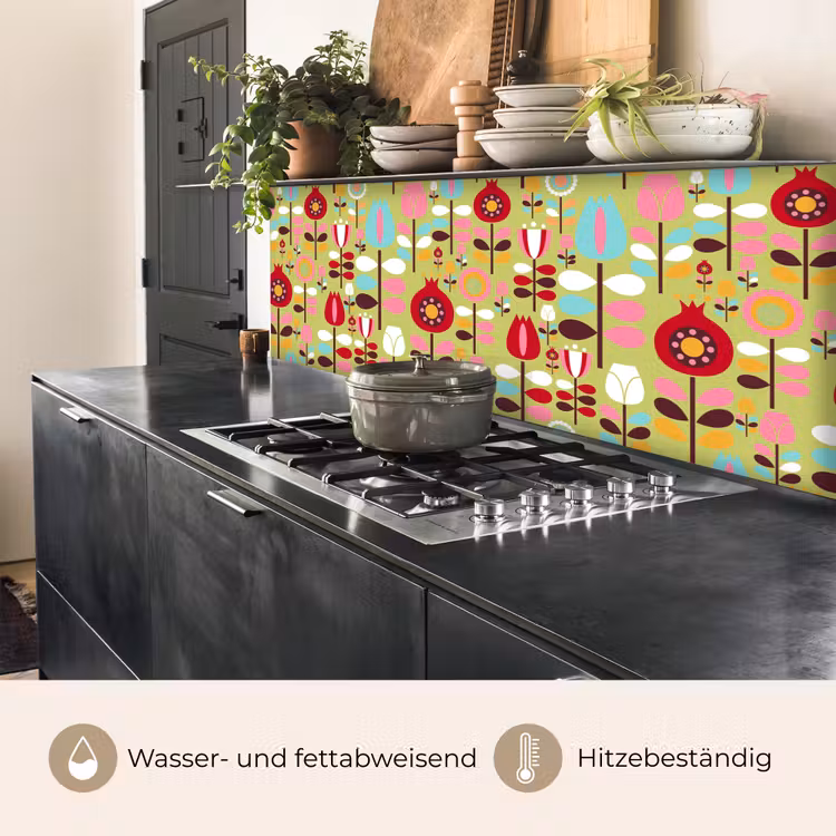 Patronen - Bloemen - Kleuren keuken achterwand 2 middel 871 -usp_DE