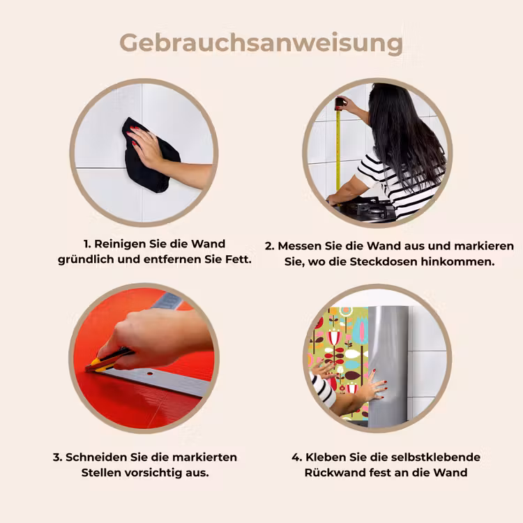 Patronen - Bloemen - Kleuren keuken achterwand 2 middel 871 -gebruiksaanwijzing_DE