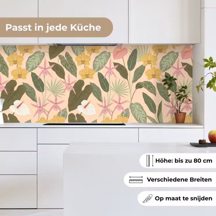 Patroon - Bloemen - Kleurrijk keuken achterwand 2 middel -sfeer4_DE