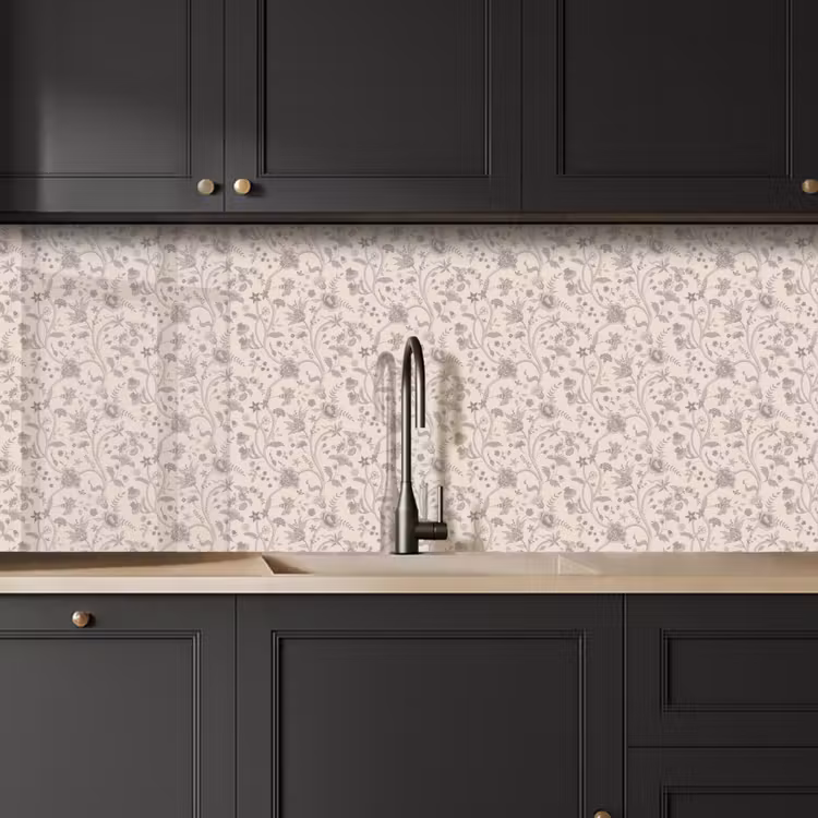 Patroon - Bloemen - Paars keuken achterwand 2 middel 871 -sfeer1
