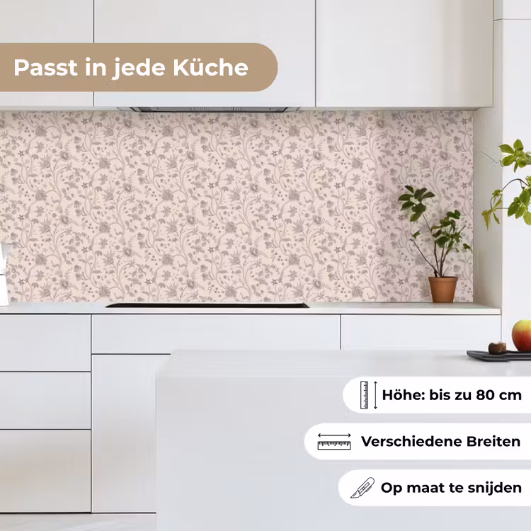 Patroon - Bloemen - Paars keuken achterwand 2 middel 871 -sfeer4_DE