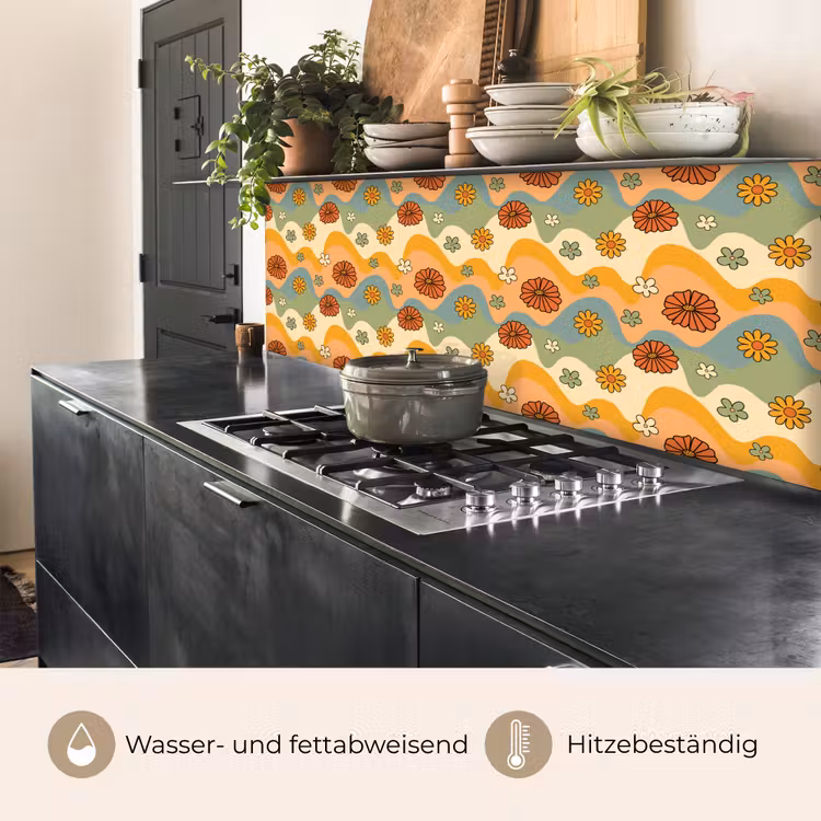 Patronen - Bloemen - Vintage keuken achterwand 2 middel 871 -usp_DE