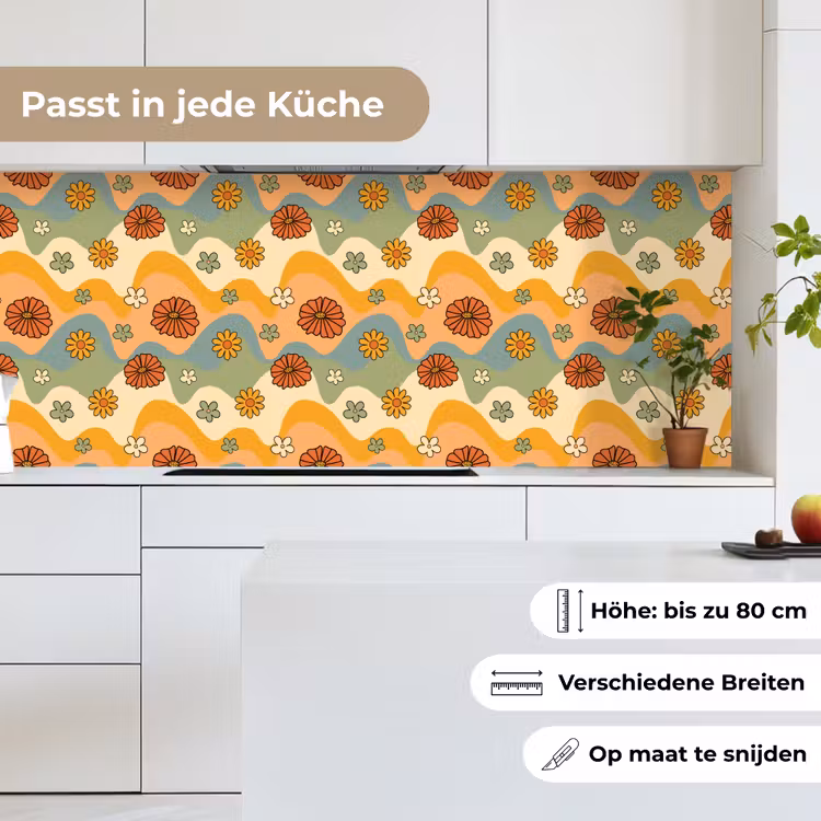 Patronen - Bloemen - Vintage keuken achterwand 2 middel 871 -sfeer4_DE