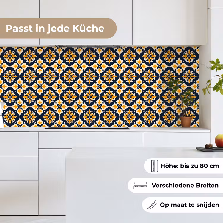 Patroon - Siertegel - Kleurrijk keuken achterwand 2 middel 871 -sfeer4_DE