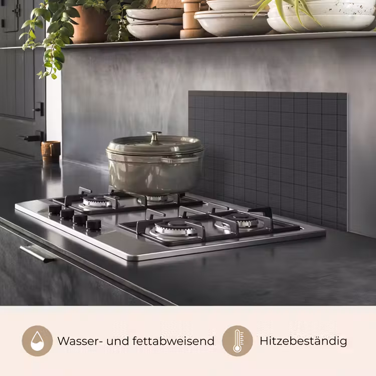 Patroon - Tegel - Antraciet keuken achterwand spatscherm klein 900 -usp_DE