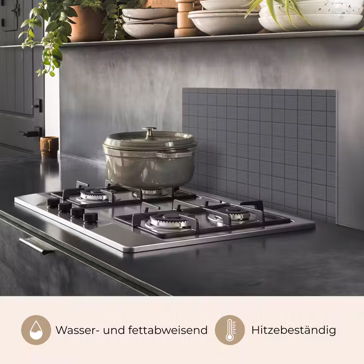 Patroon - Tegel - Grafiet - Grijs keuken achterwand spatscherm klein 900 -usp_DE