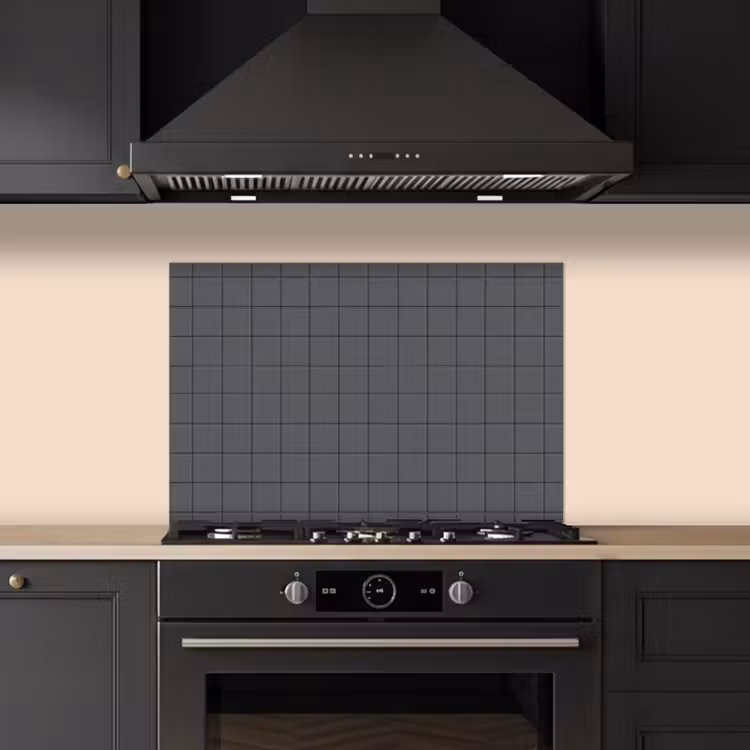 Patroon - Tegel - Grafiet - Grijs keuken achterwand spatscherm klein 900 -sfeer1