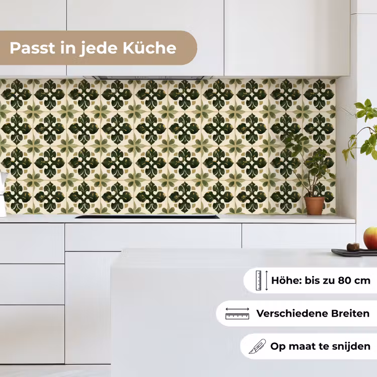 Patroon - Tegel - Groen keuken achterwand 2 middel 871 -sfeer4_DE
