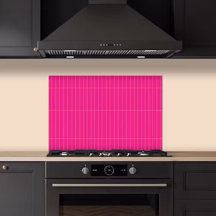Patroon - Tegel - Magenta - Roze keuken achterwand spatscherm klein 900 -sfeer1