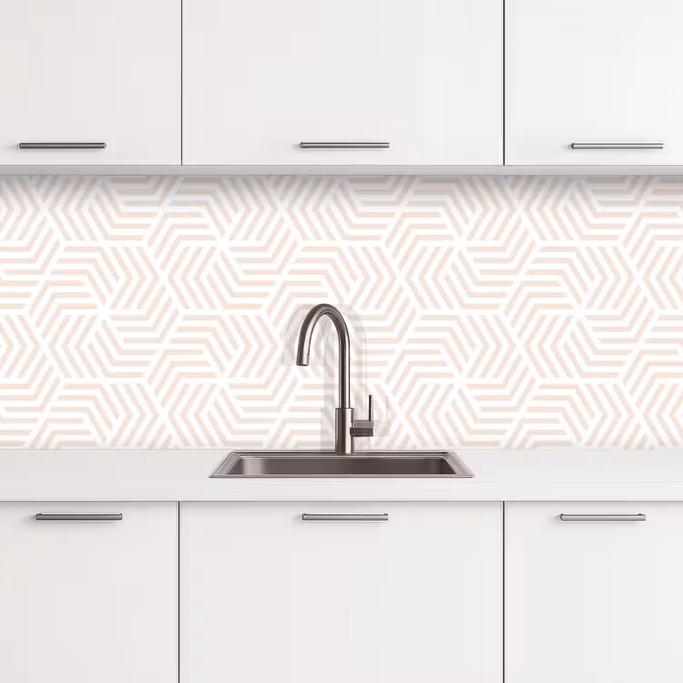 Patroon - Geometrie - Design - Pastel keuken achterwand 2 middel 871 -3d