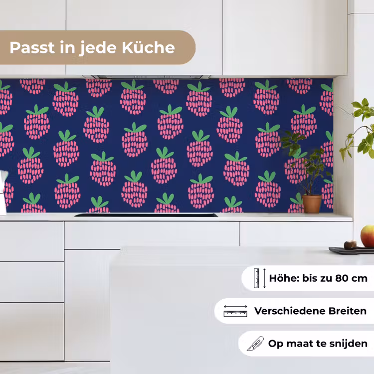 Patroon - Framboos - Retro keuken achterwand 2 middel 871 -sfeer4_DE