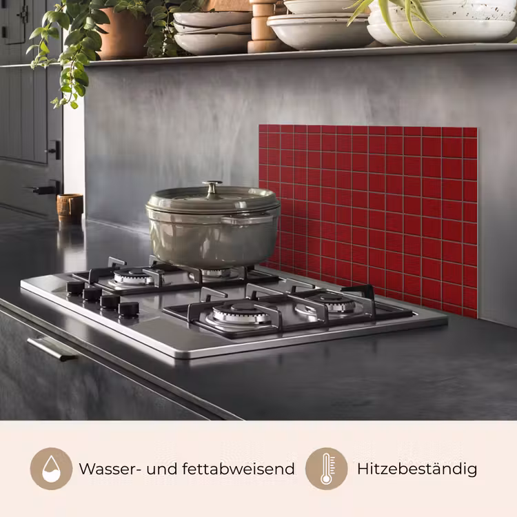 Patroon - Tegels - Burgundy keuken achterwand spatscherm klein 900 -usp_DE