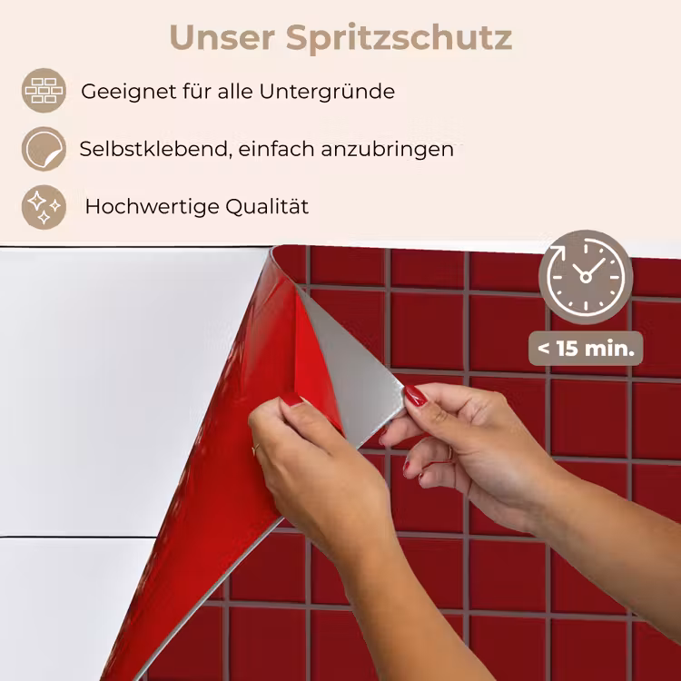 Patroon - Tegels - Burgundy keuken achterwand spatscherm klein 900 -spatscherm_DE