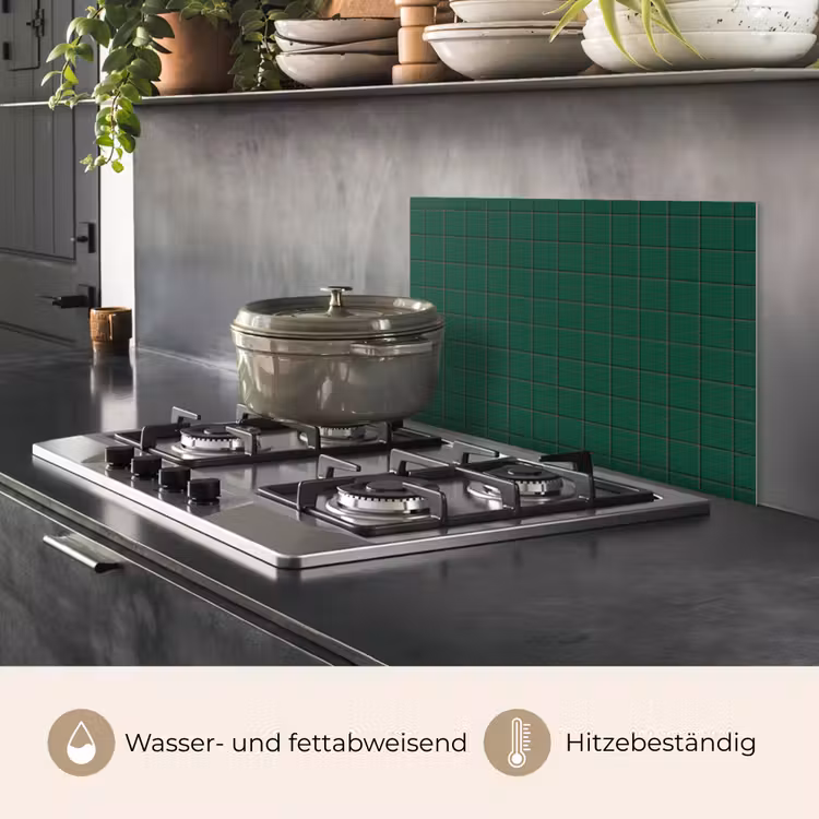 Patroon - Tegels - Dennen - Groen keuken achterwand spatscherm klein 900 -usp_DE