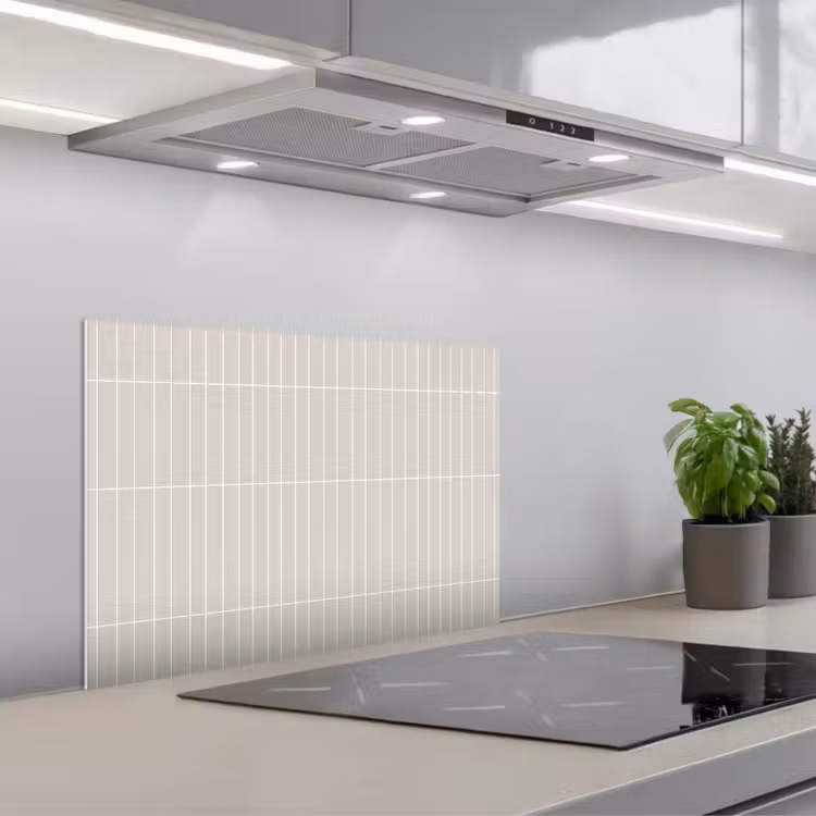 Patroon - Tegels - Zand keuken achterwand spatscherm klein 900 -3d_schuin