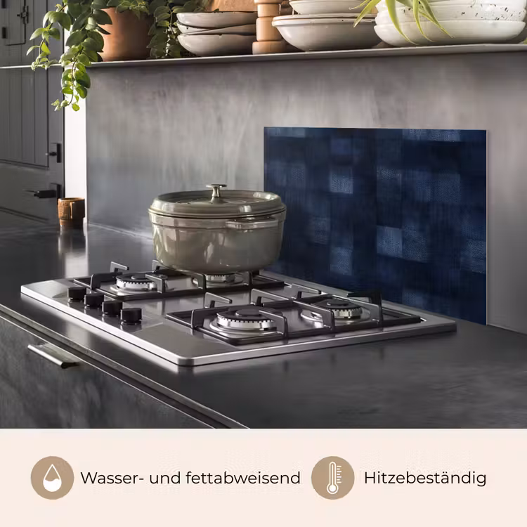 Patroon - Ruit - Marineblauw keuken achterwand spatscherm klein 900 -usp_DE