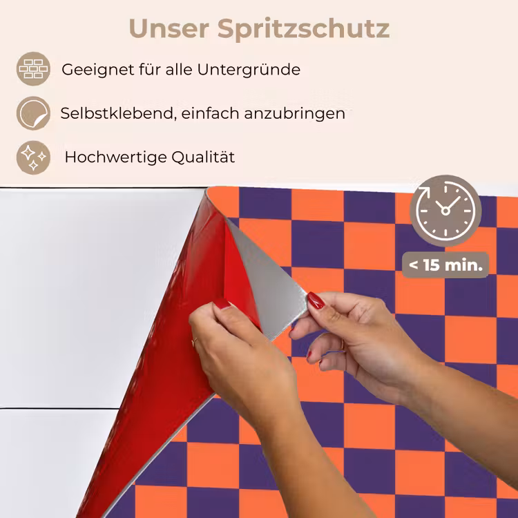 Patroon - Klassiek - Paars keuken achterwand spatscherm klein 900 -spatscherm_DE