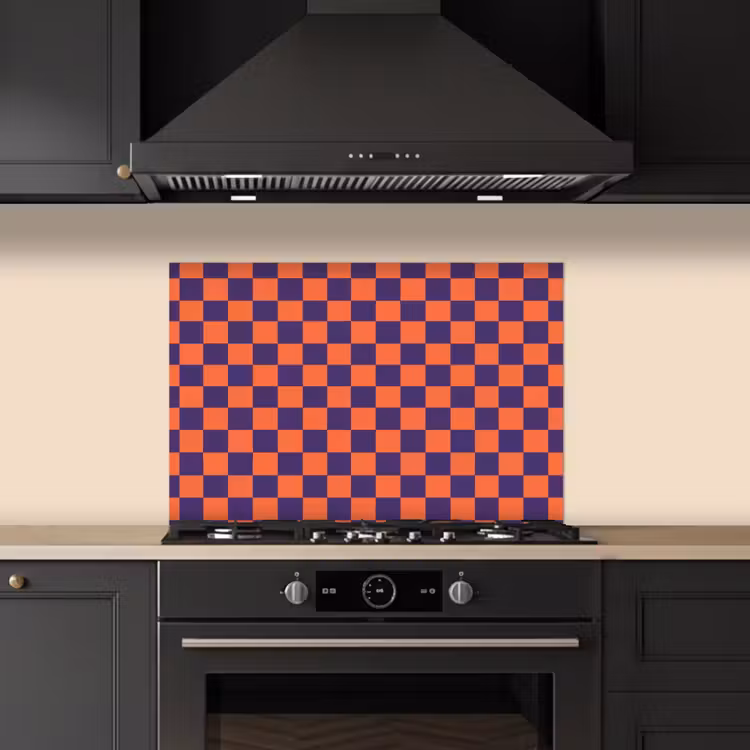 Patroon - Klassiek - Paars keuken achterwand spatscherm klein 900 -sfeer1