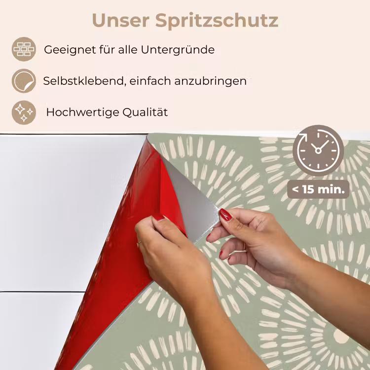 Patroon - Cirkels - Abstract - Modern - Groen keuken achterwand spatscherm klein -spatscherm_DE