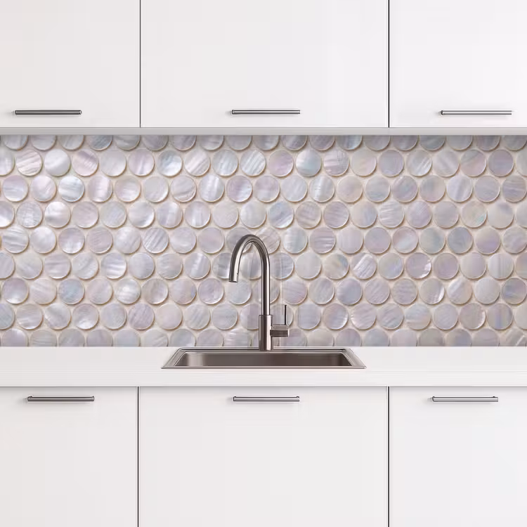 Patroon - Cirkels - Abstract - Modern - Wit keuken achterwand 2 middel -3d
