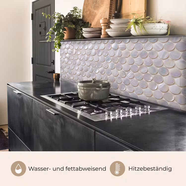 Patroon - Cirkels - Abstract - Modern - Wit keuken achterwand 2 middel -usp_DE