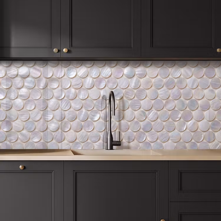 Patroon - Cirkels - Abstract - Modern - Wit keuken achterwand 2 middel -sfeer1