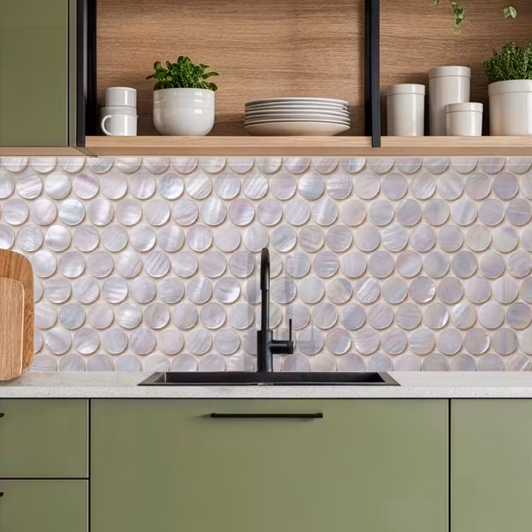 Patroon - Cirkels - Abstract - Modern - Wit keuken achterwand 2 middel -sfeer3