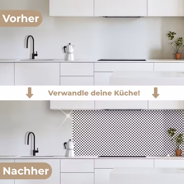 Patroon - Lijn - Design - Kleur keuken achterwand 2 middel 871 -voor-na_DE