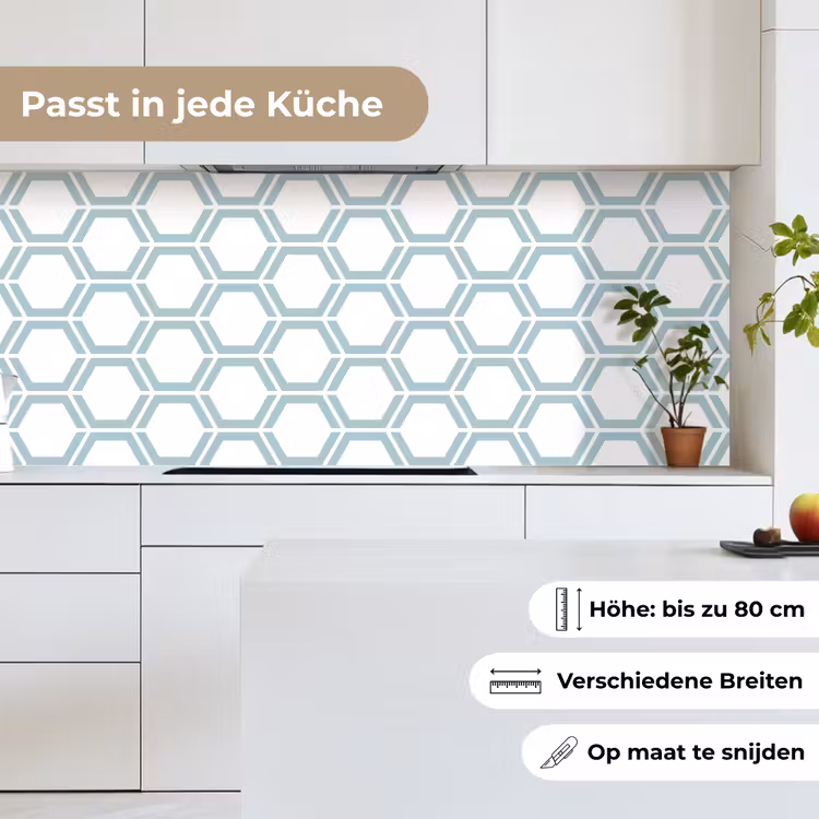 Patroon - Lijn - Design - Hexagon keuken achterwand 2 middel 871 -sfeer4_DE