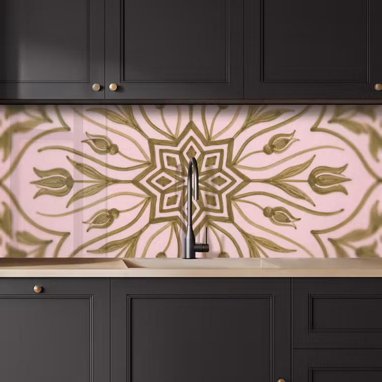 Patroon - Mandala - Decoratie - Abstract - Groen keuken achterwand 2 middel -sfeer1