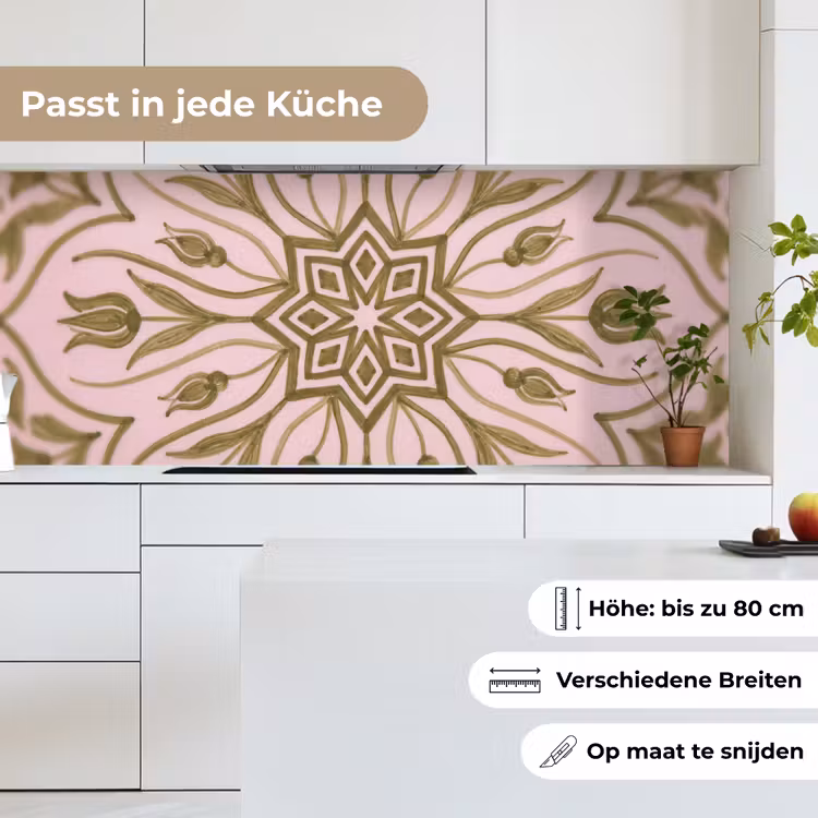 Patroon - Mandala - Decoratie - Abstract - Groen keuken achterwand 2 middel -sfeer4_DE