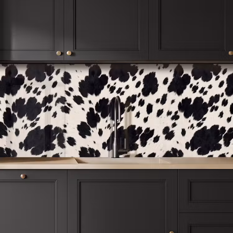 Patroon - Vacht - Zwart - Wit keuken achterwand 2 middel -sfeer1