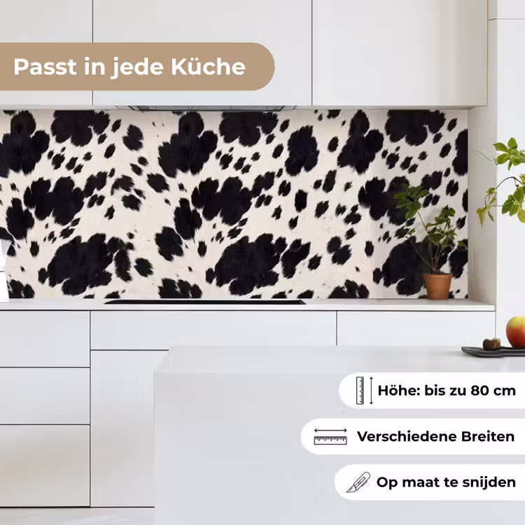 Patroon - Vacht - Zwart - Wit keuken achterwand 2 middel -sfeer4_DE