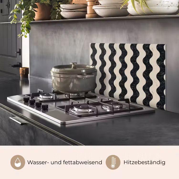 Patroon - Marmer - Groen - Cremé keuken achterwand spatscherm klein 900 -usp_DE
