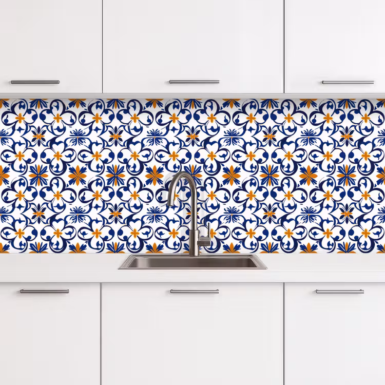 Patroon - Modern - Kleurrijk keuken achterwand 2 middel 871 -3d