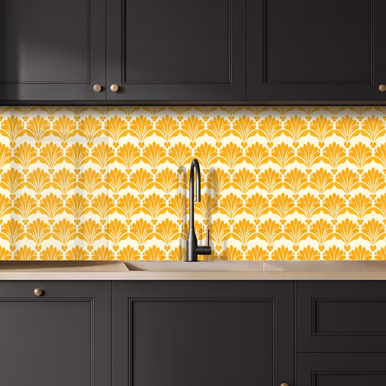 Patroon - Motief - Geel keuken achterwand 2 middel 871 -sfeer1