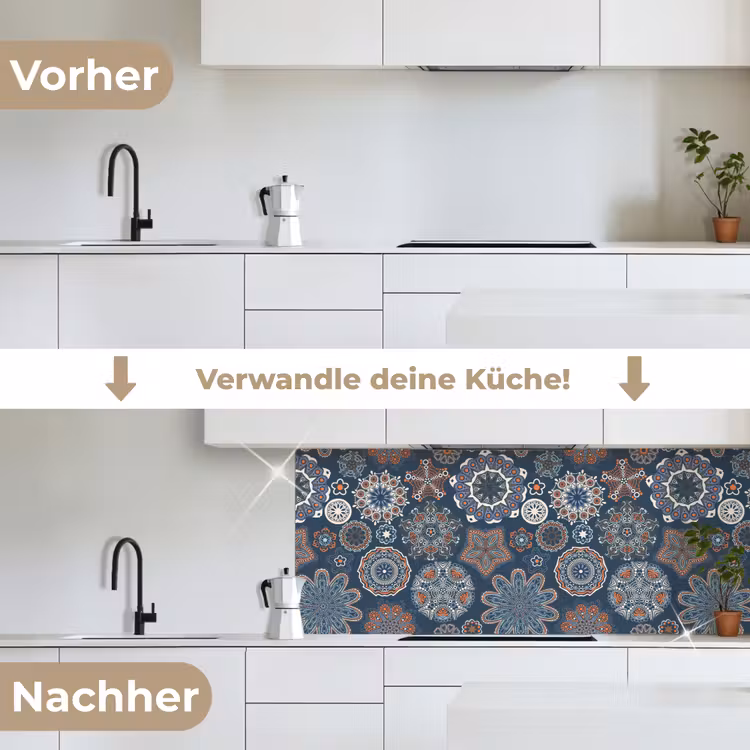 Patronen - Ornament - Versiering keuken achterwand 2 middel 871 -voor-na_DE