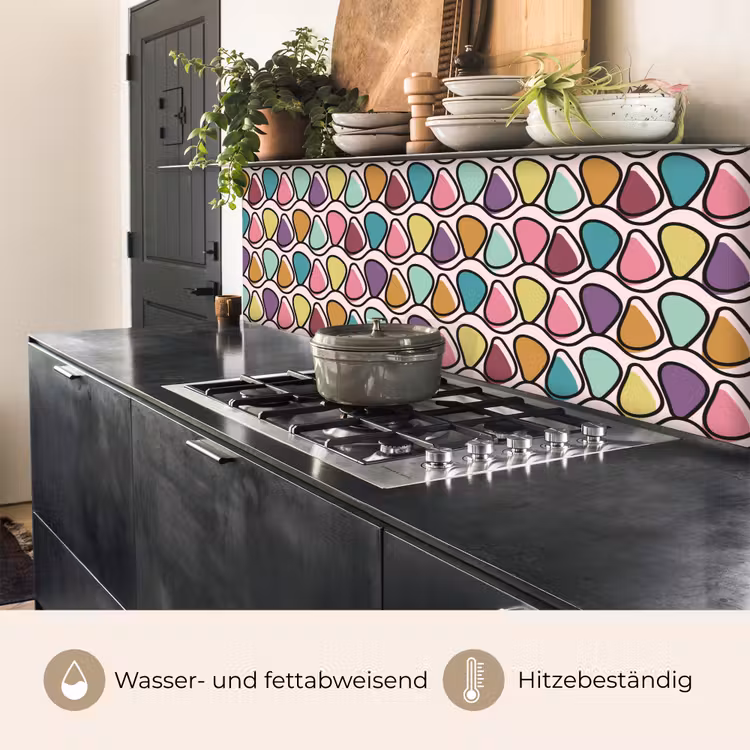 Patroon - Ovaal - Pastel keuken achterwand 2 middel 871 -usp_DE