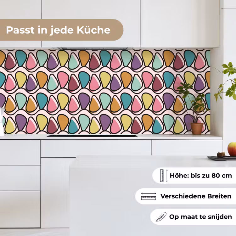 Patroon - Ovaal - Pastel keuken achterwand 2 middel 871 -sfeer4_DE