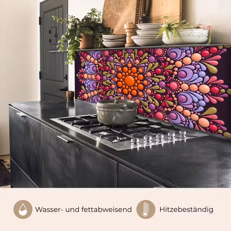 Patroon - Stippen - Abstract - Modern - Kleurrijk keuken achterwand 2 middel -usp_DE