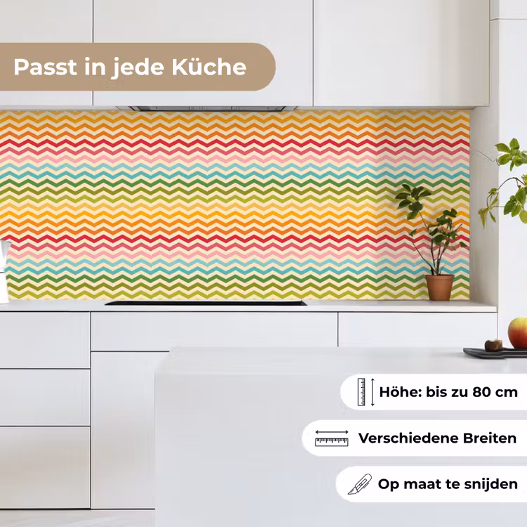 Patroon - Regenboog - Retro keuken achterwand 2 middel 871 -sfeer4_DE