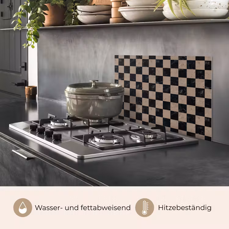 Patroon - Dambord - Marmer keuken achterwand spatscherm klein 900 -usp_DE