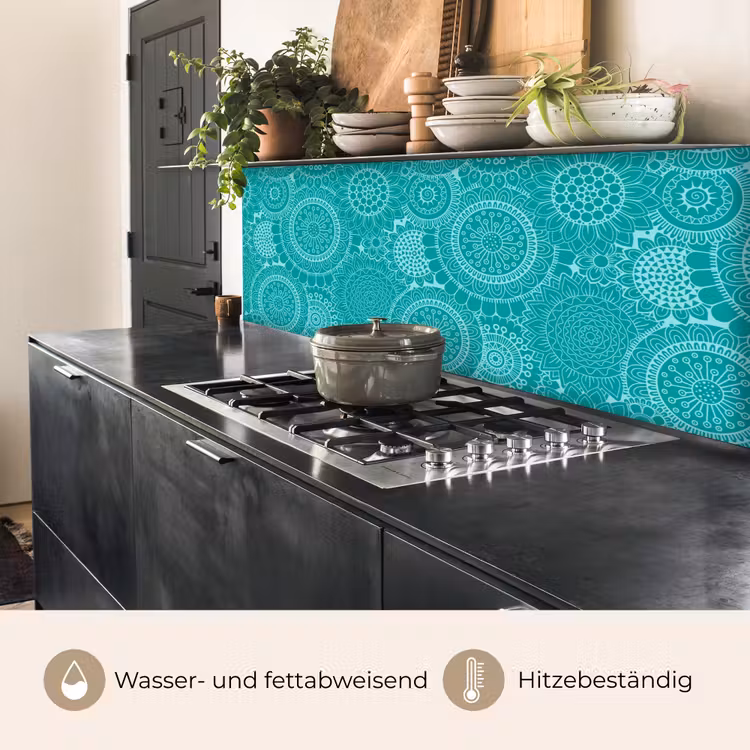 Patroon - Zonnebloemen - Mandala keuken achterwand 2 middel 871 -usp_DE