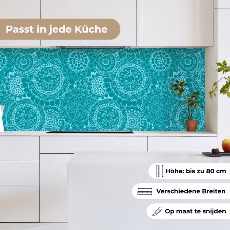 Patroon - Zonnebloemen - Mandala keuken achterwand 2 middel 871 -sfeer4_DE