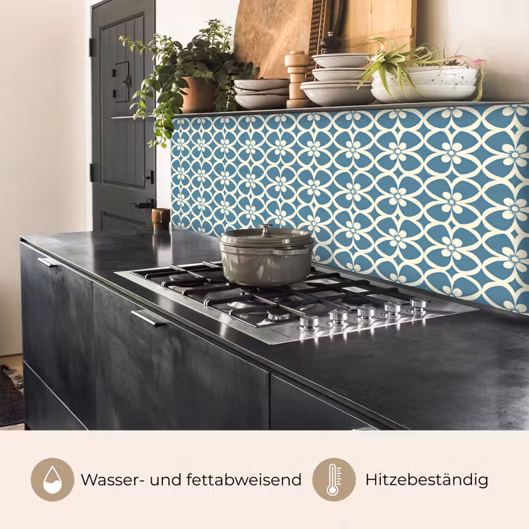 Patroon - Symmetrisch - Blauw keuken achterwand 2 middel 871 -usp_DE