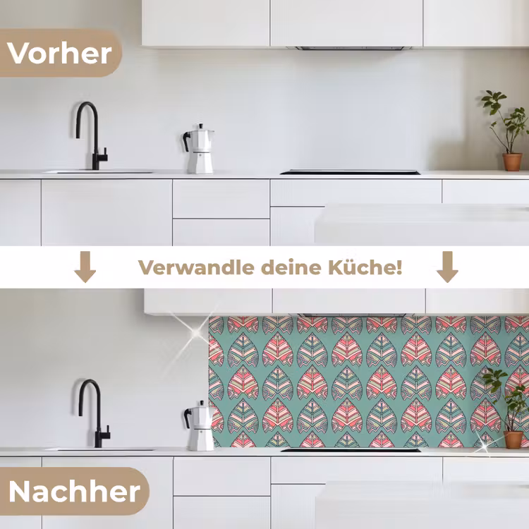 Patronen - Tribal - Retro keuken achterwand 2 middel 871 -voor-na_DE