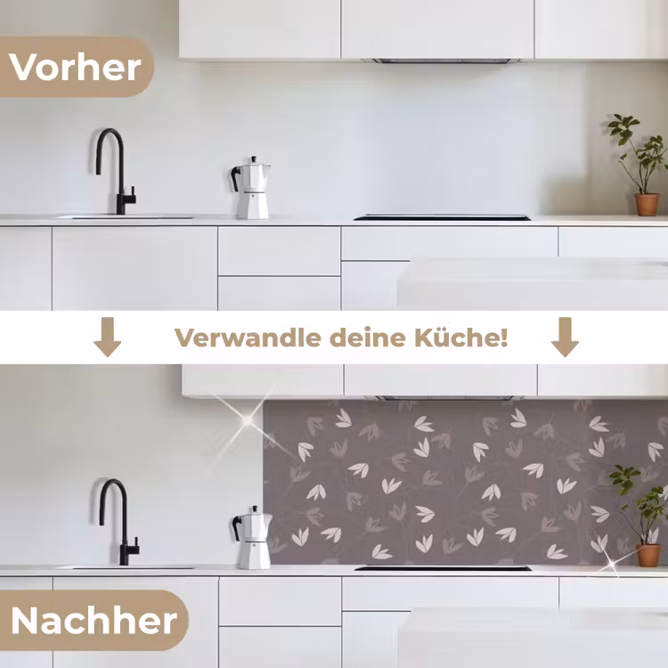 Patronen - Tulpen - Minimalistisch keuken achterwand 2 middel 871 -voor-na_DE