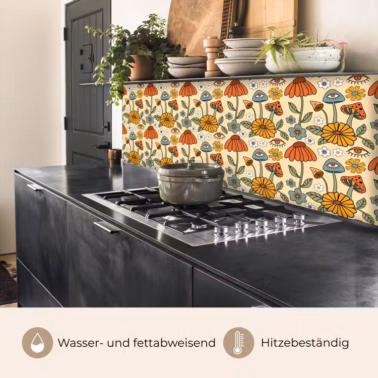 Patronen - Vintage - Bloemen - Ogen keuken achterwand 2 middel 871 -usp_DE