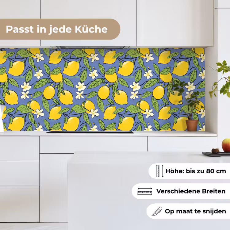 Patroon - Citroen - Illustratie keuken achterwand 2 middel 871 -sfeer4_DE
